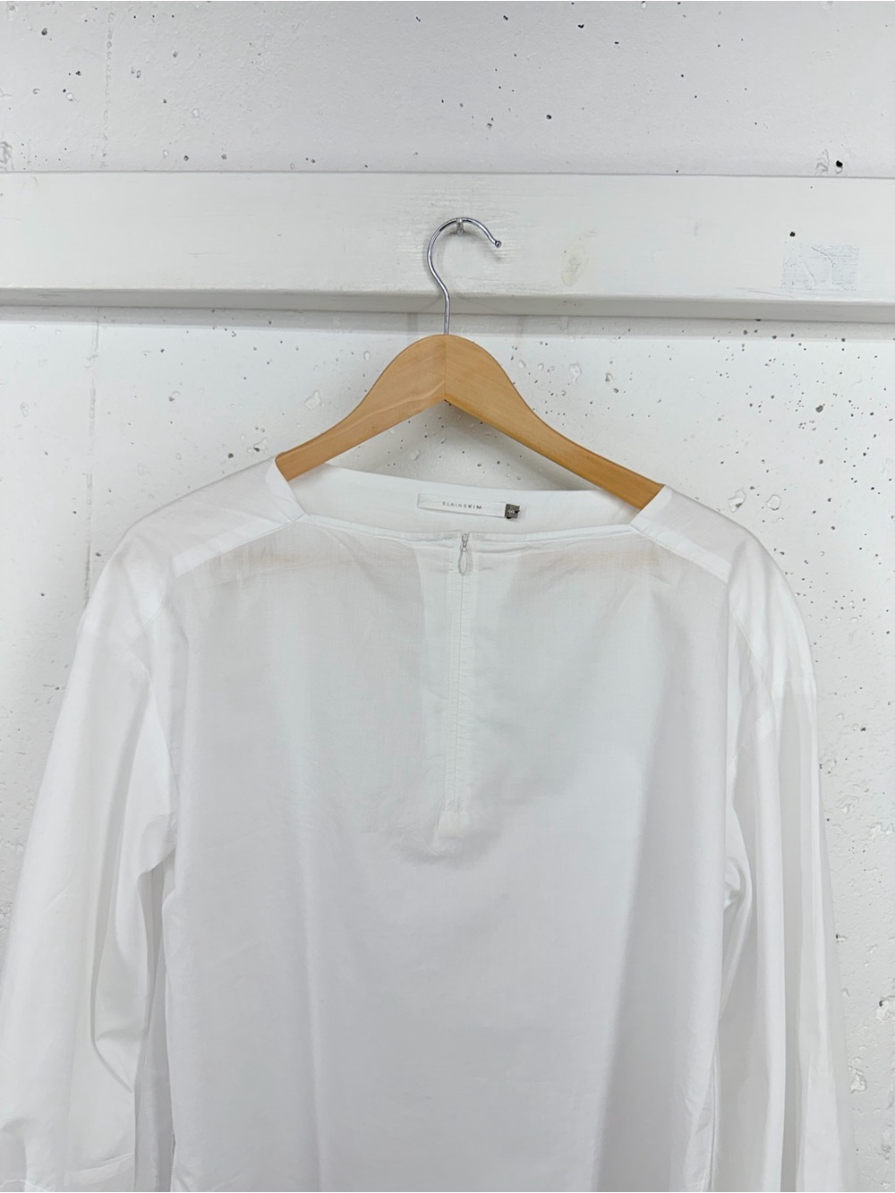 Elaine Kim Size Small White Cotton Zipper Front Blouse - Picture 2 of 12